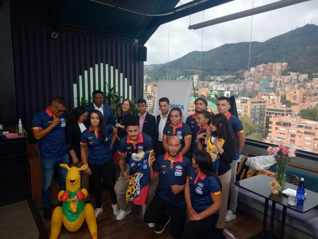 AFL Colombia players preparing to leave for the Transatlantic Cup